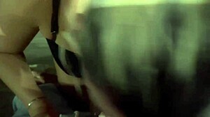 Mila Falk creampied bareback beach by big black cock!