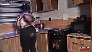 my cock stands rock hard for my ebony madam with big tits