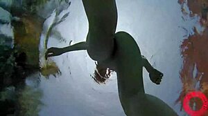 samantha rone's big clit and pussy lips glisten in underwater finger fuck closeups
