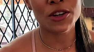 Petite Latina Teen Brunette Sloppy Deepthroat Rimjob Ball Licking Cum in Mouth POV Casting Pretty Young Homemade 18+