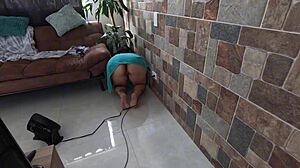 Colombian Maid Bent Over Doggystyle Big Ass Voyeur POV