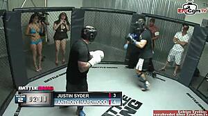 chubby big tit brunette slut rides fighter's cock hard 🔥