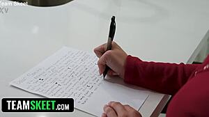 hey santa's helper teases with sloppy blowjob this christmas