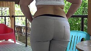 amateur chubby milf fat belly mukbang asmr outdoor food fetish