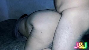 caught my chubby brazilian wife wet ass spread doggystyle in bed