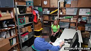 Hey officer, does this thick blonde teen shoplifter's big ass tempt you to fuck her hard?