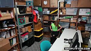 Hey officer, does this thick blonde teen shoplifter's big ass tempt you to fuck her hard?