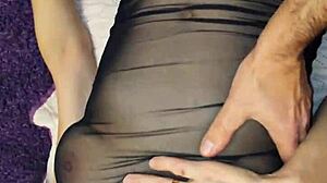 Amateur wife stockings small natural tits homemade couple fuck