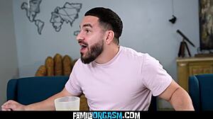 stepmom ashley alexander massages peter green then deepthroats with madison blaze watching