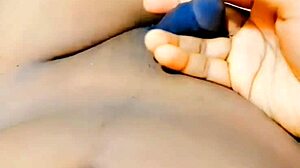 SHEMALE SMALL Clitty In Panties Gets SPANKED Bent Over Desk