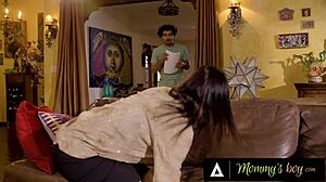 naughty milf rayveness flashes huge naturals for stepson artist