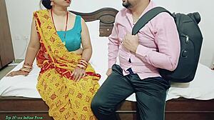 Desi stepmom big boobs teaches stepson pussy licking rough fuck hindi audio