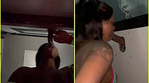 sucking strangers cocks at gloryhole gets sloppy 😈🍆💦🔥