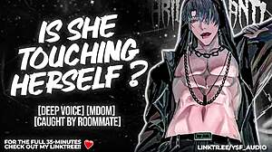 your dom roommate catches you jerking off and makes you cum for her ysf m4f