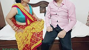 Desi stepmom big boobs teaches stepson pussy licking rough fuck hindi audio