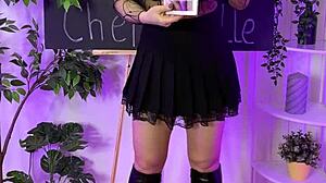 Nylon Club Slips Into Sheer Fishnet Tights Tease