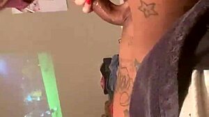 Horny BBW brunette sucks and fucks massive black cock nastily