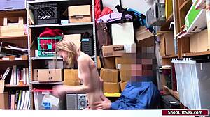 officer pounds petite russian thief's throat and pussy raw!