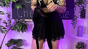 Nylon Club Slips Into Sheer Fishnet Tights Tease