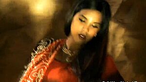exotic indian bollywood lover teases stripping her clothes in erotic dance