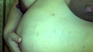 pregnant milf begs for bareback creampie missionary before cuckold husband returns home