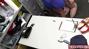 Sexy Shy Cop Fucks Hard At Work Office