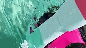 Whoa! Skinny Teen Shows Off Huge Poolside Toy in Narrow Ass Play!