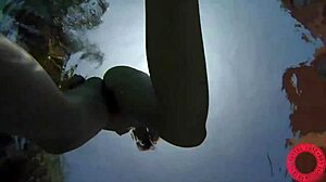 samantha rone's big clit and pussy lips glisten in underwater finger fuck closeups