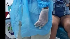 cita's dentist appointment ends with huge cock deep in mouth big tits braces braces nurse miniskirt