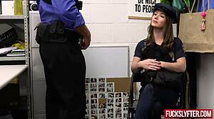 Sexy Shy Cop Fucks Hard At Work Office