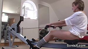 hey english mature sonia can't hide those massive globes anymore from her lover