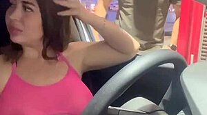 Latina milf prostitute fucks at gas station orgasms big ass cumshot public outdoor