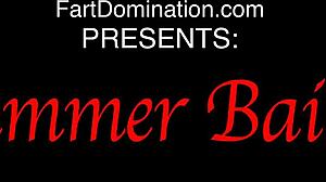 Summer Bailey Farts Stink on Submissive Dick in Femdom Domination