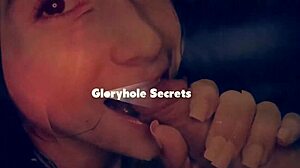 Hot Busty Blonde MILF Titty Fucks Gloryhole Cock!