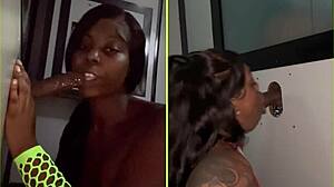 sucking strangers cocks at gloryhole gets sloppy 😈🍆💦🔥