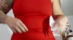 trying on lycra panties and rubbing one out flashing