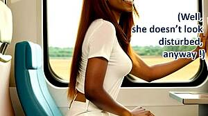 SHE'S GOT A TICKET TO RIDE PART 1 AI ILLUSTRATED LEATHER STOCKING MILF FOOTJOB CFNM TRAIN PUBLIC