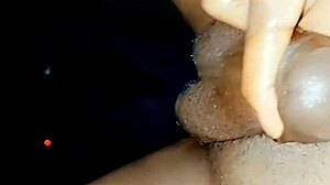 SHEMALE SMALL Clitty In Panties Gets SPANKED Bent Over Desk