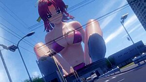 wanna see this giantess grow huge and tall crushing everything under her massive feet fetish domination?