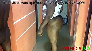 Quick Standing Fuck With BBW Landlady's Wet Pussy And Big Ass In Corridor