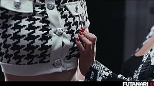 Magic camera freezes time for shemale huge cock rough facefuck squirting cumshot on teen blonde