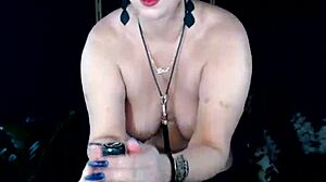 mature slut aimee spreads shaved pussy for huge toy insertions and screams