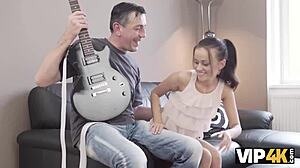 old man bangs adorable teen with young fire