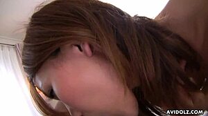 Japanese Brunette Akiho Nishimura Balls Lick And Uncensored Fuck