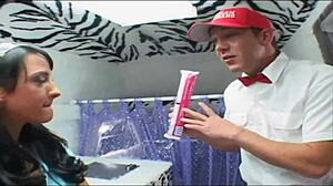 deena daniels' shaved tight pussy finally slammed by huge cock