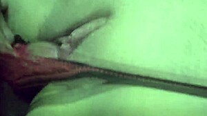 Sexy girlfriend in dress takes my cum inside her panties