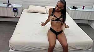 Skinny teen Thai endures rough DP and anal with multiple guys behind scenes