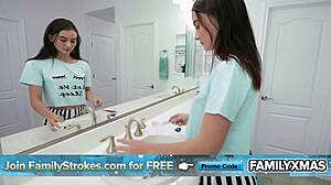 Brat Skips Date To Pound Step-Sis Pussy!