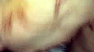 Punished redhead slut sucks dirty cock in garage