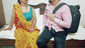 Desi stepmom big boobs teaches stepson pussy licking rough fuck hindi audio